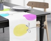 90" Long Table Runner | Birthday Party Balloon Design | Polyester