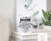 Color Changing Magic Mug | Morphing Black To White Ceramic Coffee Cup, 111oz | Christian Bible Verse | Fearfully, Wonderfully Made