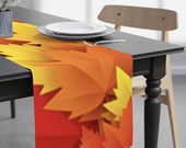72  Inch Long Table Runner | Leaf Colors of Fall | Polyester