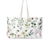 Large Weekender Tote Bag With Rope Handles | Herb Your Enthusiasm Garden Design