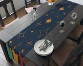 90 Inch Table Runner | Oh Holy Night Three Kings Day | Dia De Los Reyes Magos | Polyester